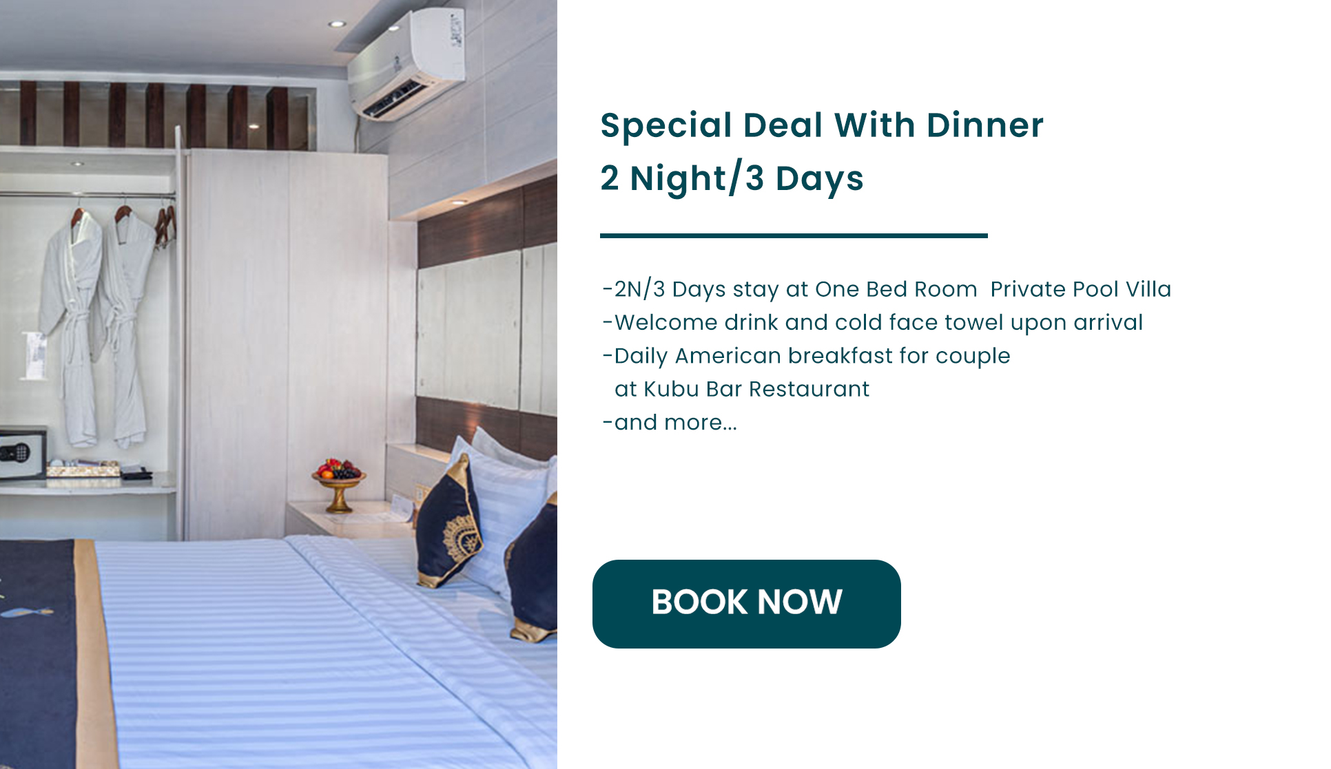 SPECIAL DEAL WITH DINNER 2 NIGHT/3 DAYS